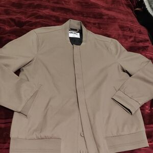 DKNY Men's Taupe Bomber Jacket